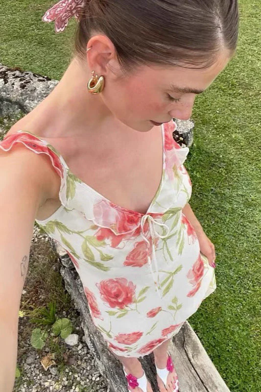 Floral Cami French Style Party Dress - Image 17
