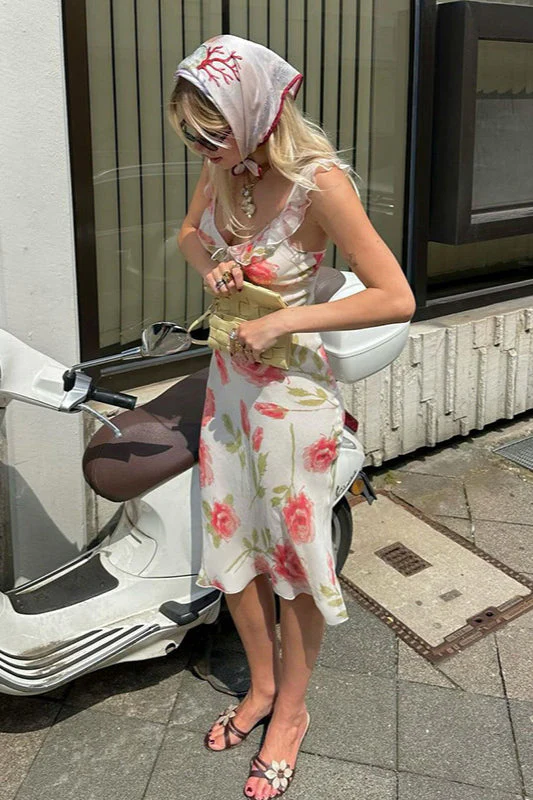 Floral Cami French Style Party Dress - Image 19