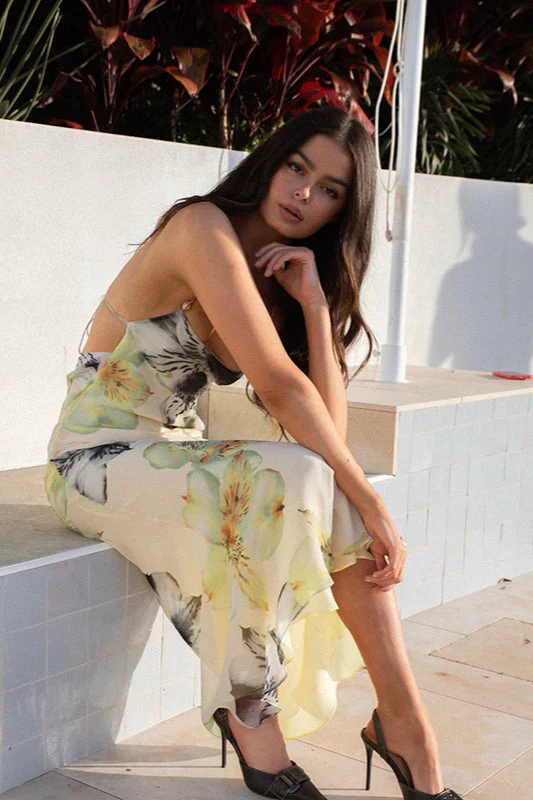 Floral Backless Vacation Cami Party Dress - Image 11