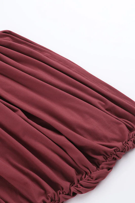 Asymmetrical Ruched Off-Shoulder Bodycon Party Dress - Image 5