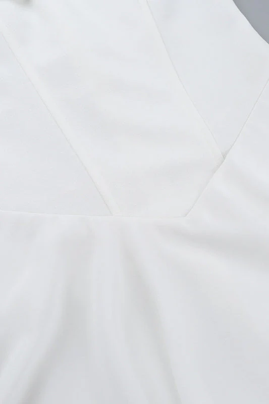 Cowl Neck Strapless Waist-Cinched Party Dress - Image 3