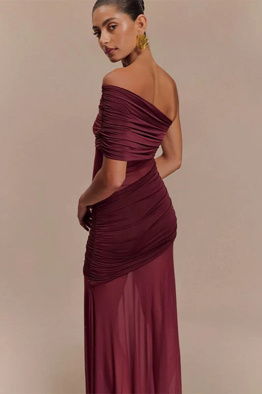 Mesh Panel Strapless Sheer Bodycon Party Dress - Image 11