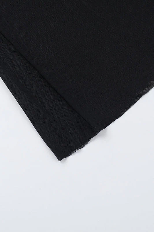 Mesh Panel Strapless Sheer Bodycon Party Dress - Image 3