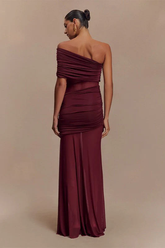 Mesh Panel Strapless Sheer Bodycon Party Dress - Image 9