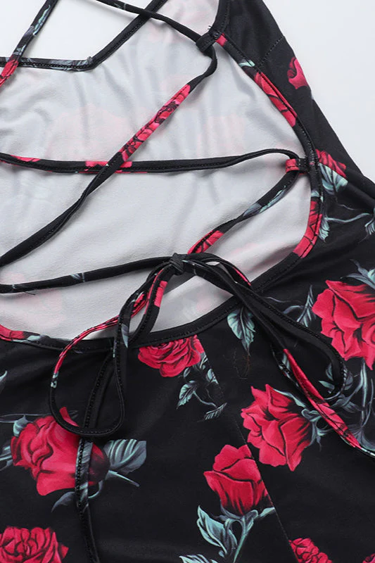 Square Neck Floral Cami Party Dress - Image 5