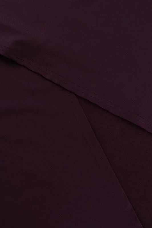 High Neck Ruched Split Bodycon Long Sleeve Party Dress - Image 2