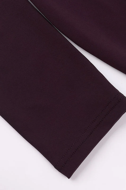 High Neck Ruched Split Bodycon Long Sleeve Party Dress - Image 3
