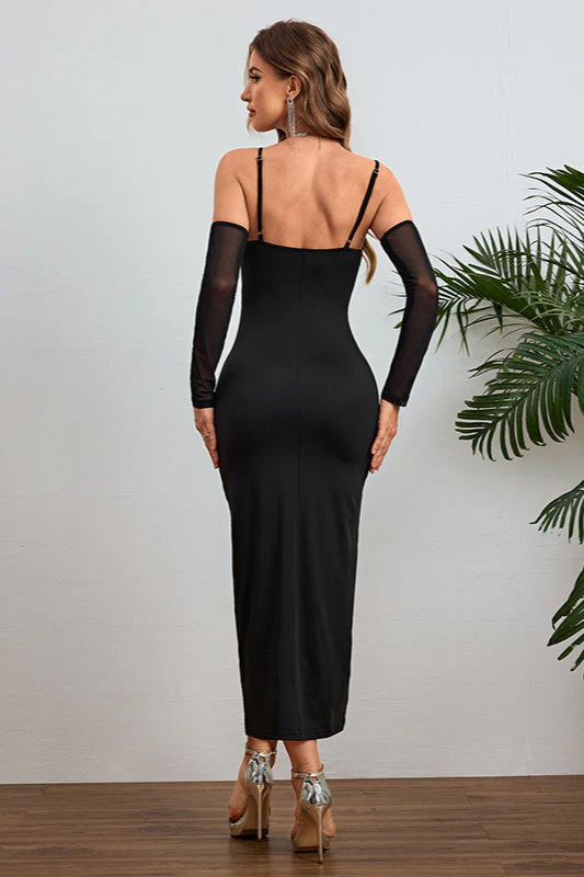 Cami Rhinestone Sleeve Bodycon Party Dress - Image 11