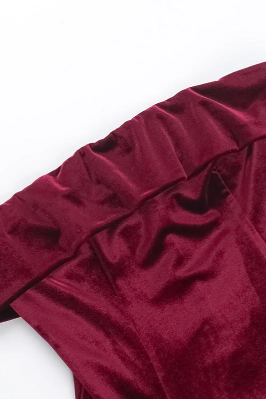Velvet Bustier Bodycon Skirt Party Dress - Image 8