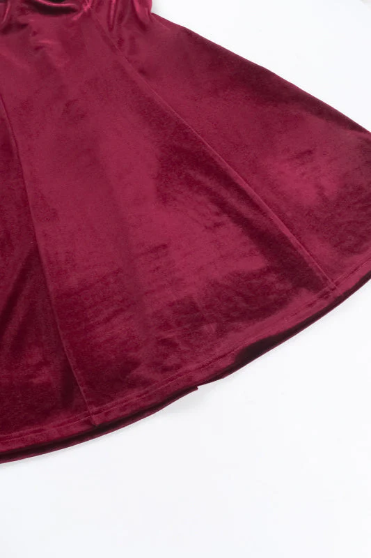 Velvet Bustier Bodycon Skirt Party Dress - Image 9