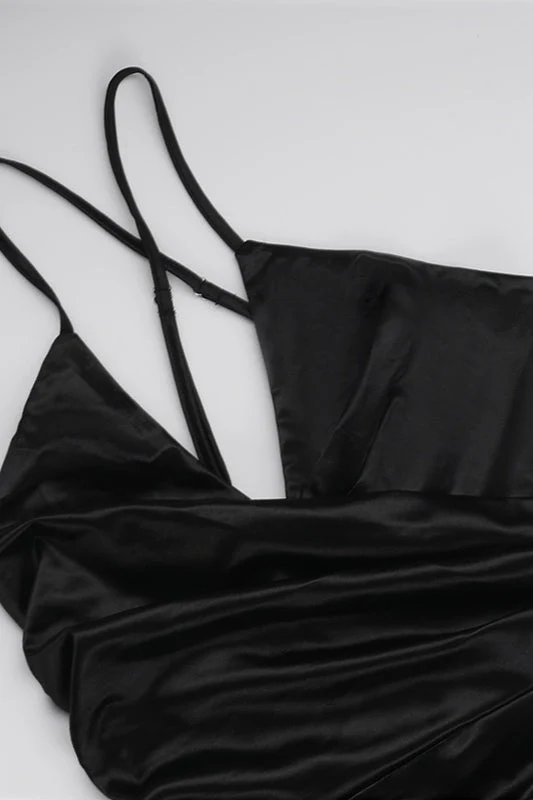 Sexy Halter Neck Crisscross Split Maxi Dress Party Dress - Image 3
