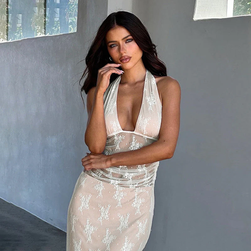 Lace Backless Slim Fit Bodycon Dress Party Dress - Image 7