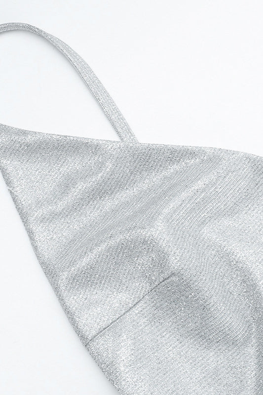 V-Neck Glitter Backless Slip Dress Party Dress - Image 13