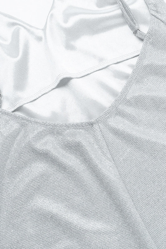 V-Neck Glitter Backless Slip Dress Party Dress - Image 2