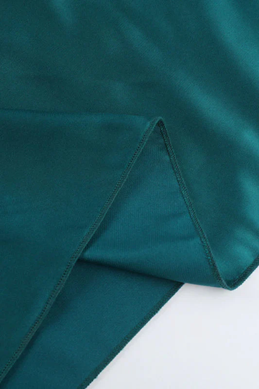 Satin V-Neck Waist-Cinching Split Dress Party Dress - Image 13
