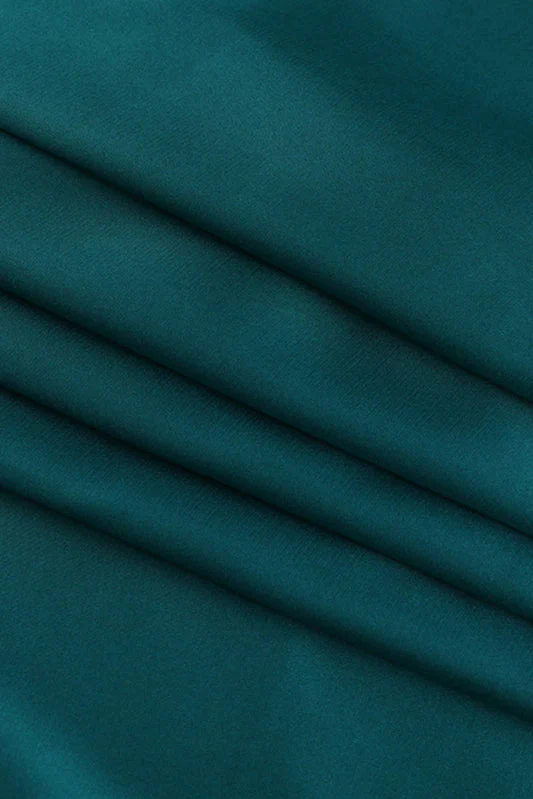 Satin V-Neck Waist-Cinching Split Dress Party Dress - Image 14
