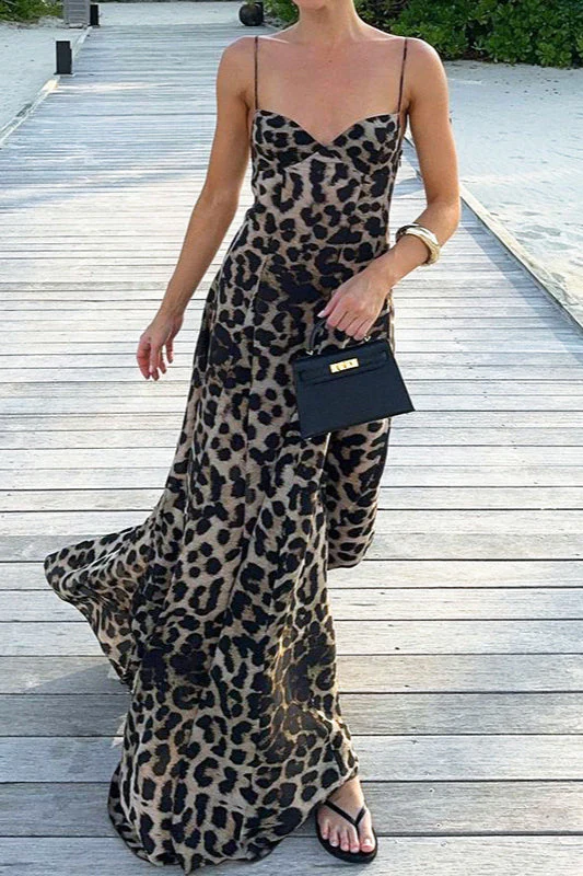 Leopard Print Sexy Slip Dress Party Dress - Image 3