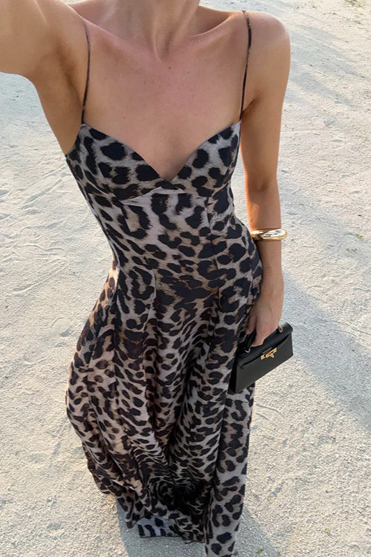 Leopard Print Sexy Slip Dress Party Dress - Image 5