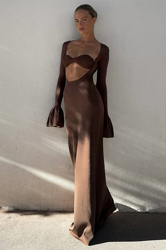 Knit Sexy Cutout Bodycon Party Dress - Image 13