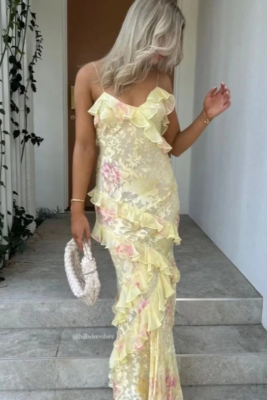 Sexy Wavy Trim Cami Maxi Dress - Image 3
