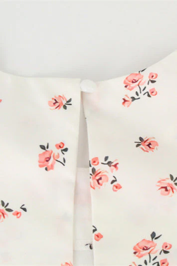 Floral Puff Sleeve Backless Maxi Dress - Image 5