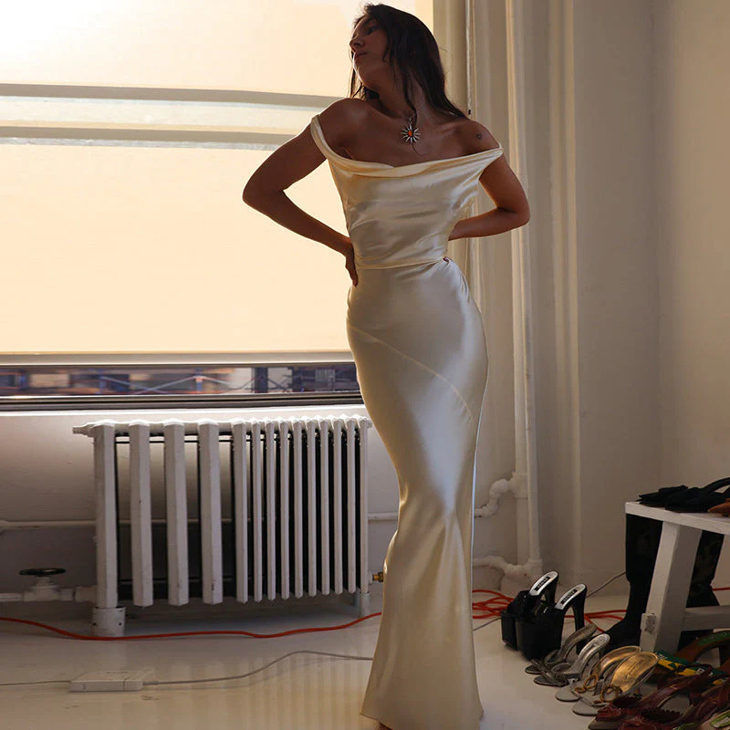 Chic Satin Backless Cami Bodycon Maxi Dress - Image 6