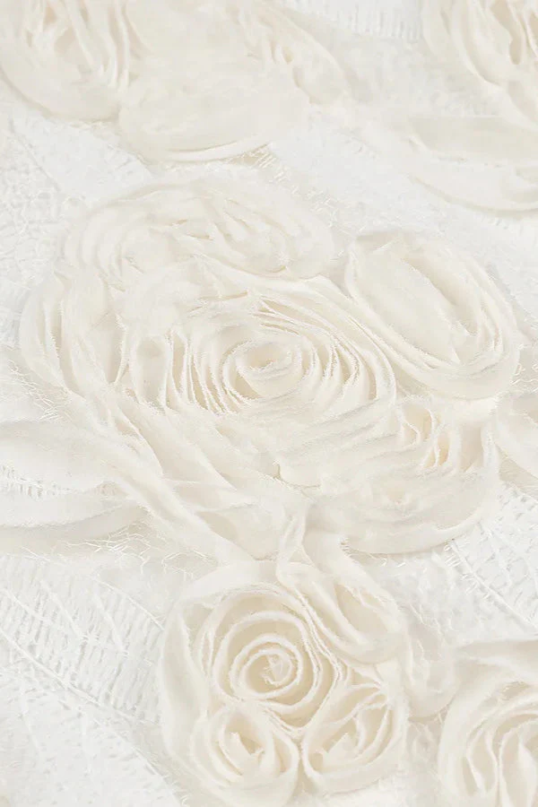 Rose Appliqué Ruffle Cami Maxi Dress - Image 5