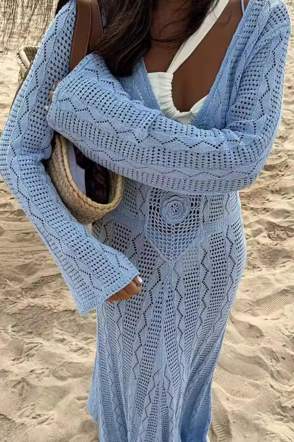 Hollow Out Crochet Maxi Dress - Image 6