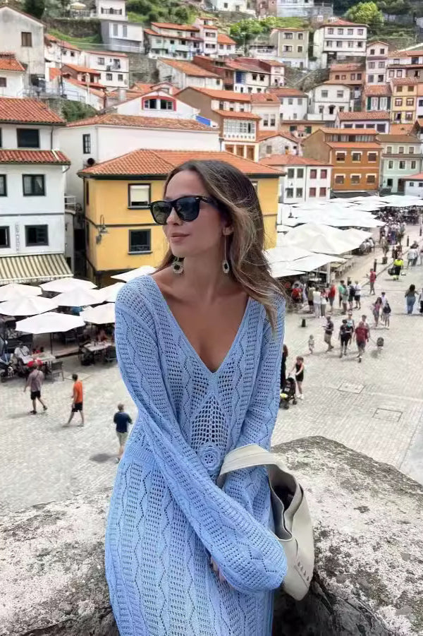 Hollow Out Crochet Maxi Dress - Image 7