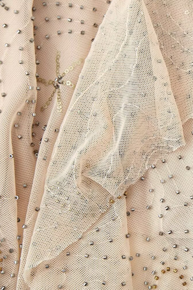 Embellished Sheer Solid Maxi Dress - Image 5