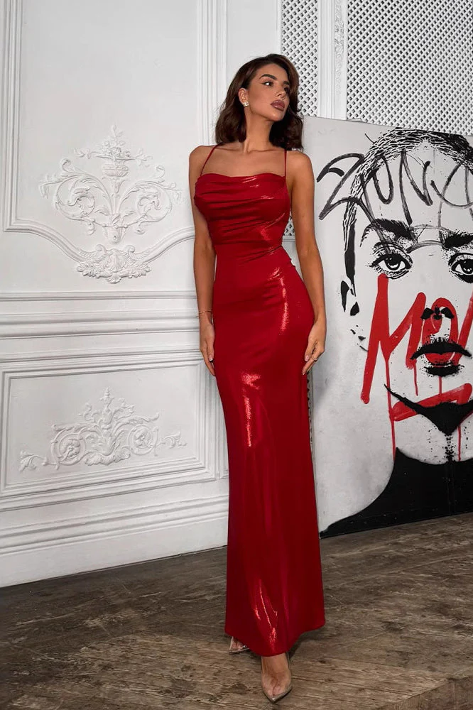 Backless Tie Evening Maxi Dress - Image 2