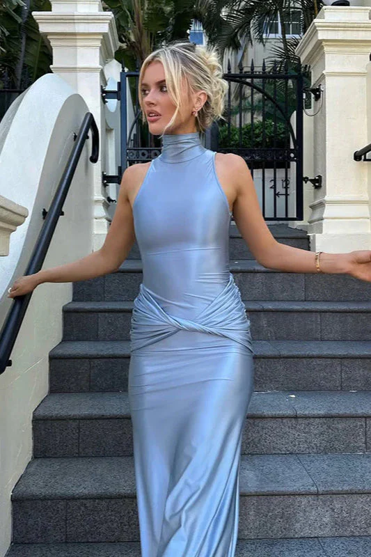 Shiny Bodycon Evening Maxi Dress - Image 2