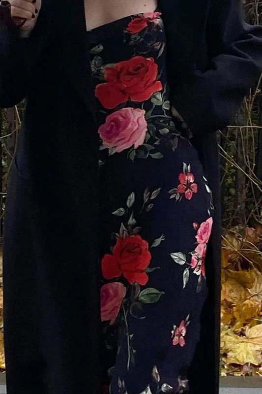 Vintage Floral Bodycon Party Dress - Image 10