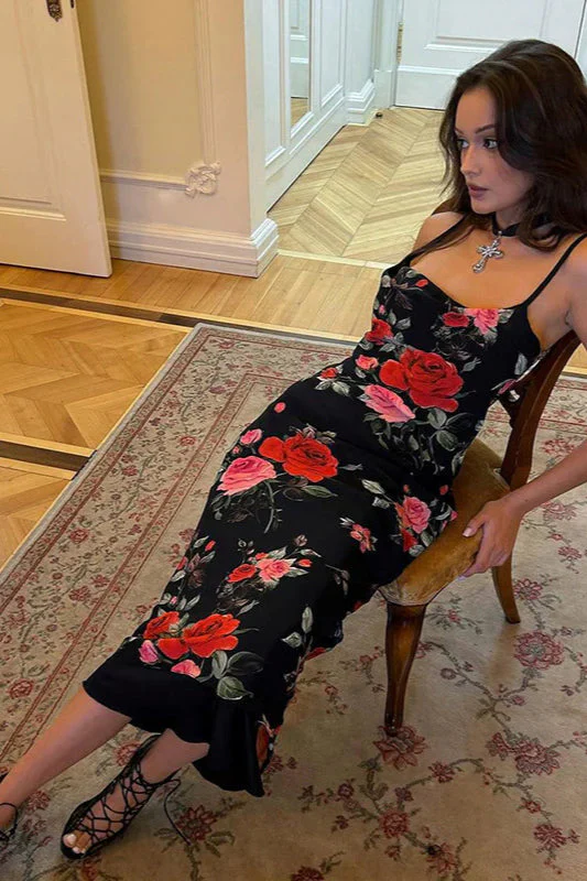 Vintage Floral Bodycon Party Dress - Image 6