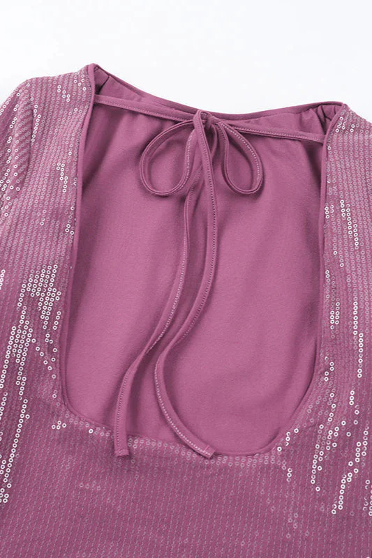 Sequin Backless Bodycon Party Dress - Image 9