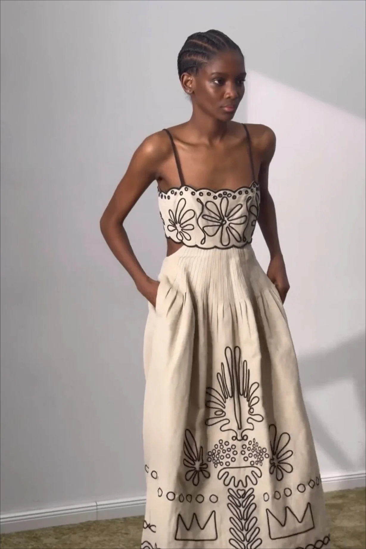 Printed Wide Hem Maxi Boho Dress - Image 2