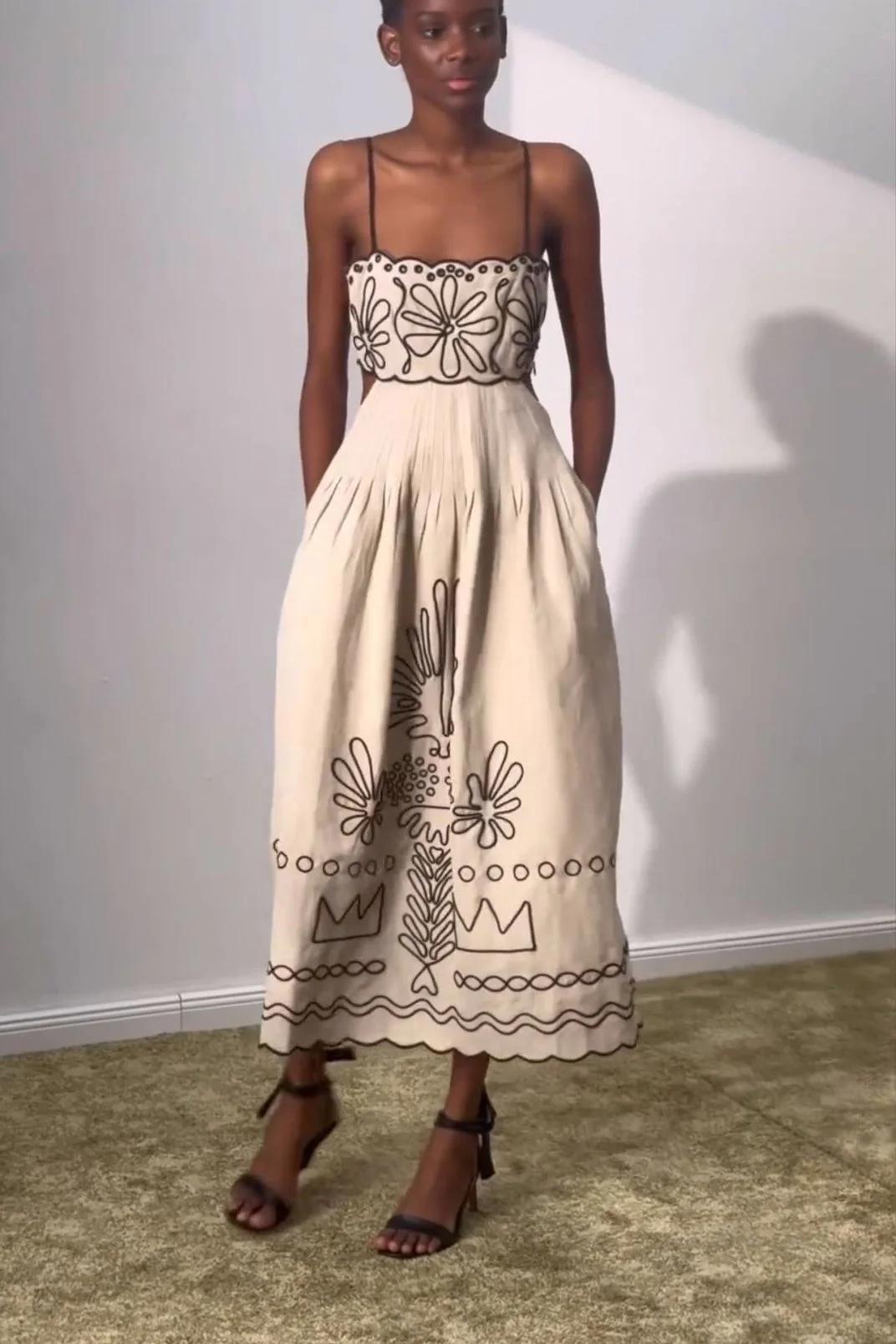 Printed Wide Hem Maxi Boho Dress - Image 3