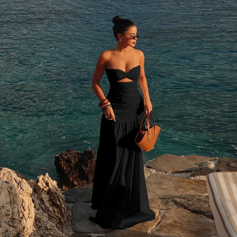 Cutout Strapless Beach Party Dress - Image 6