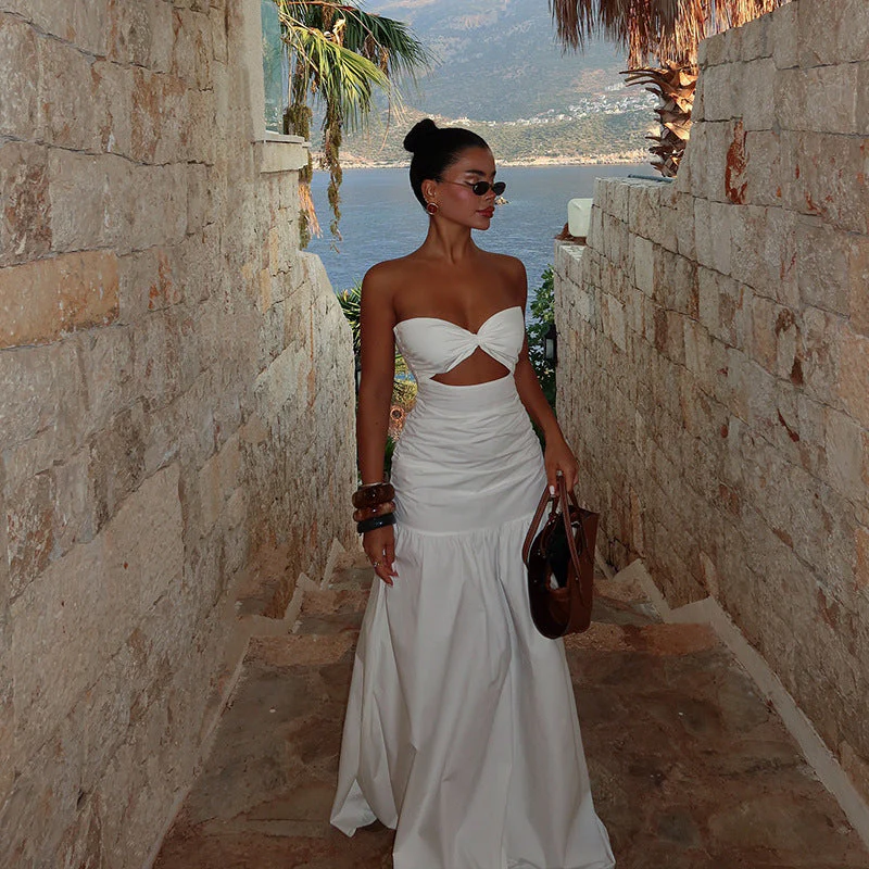 Cutout Strapless Beach Party Dress - Image 7