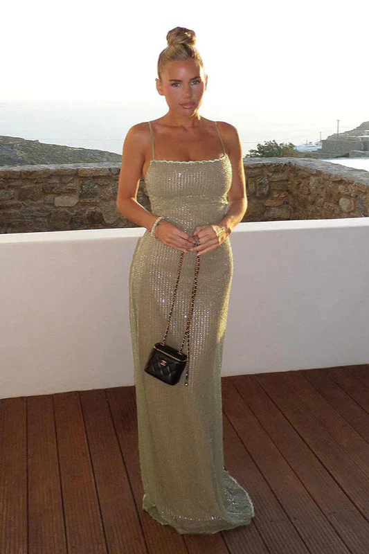 Sequin Strappy Party Dress - Image 8