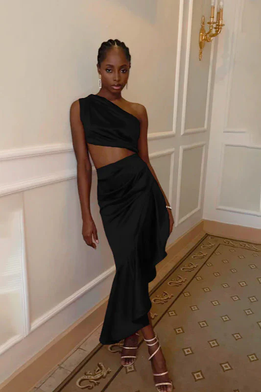 Chic and Sexy Asymmetrical Sleeveless Dress with Bodycon Fit Party Dress - Image 6