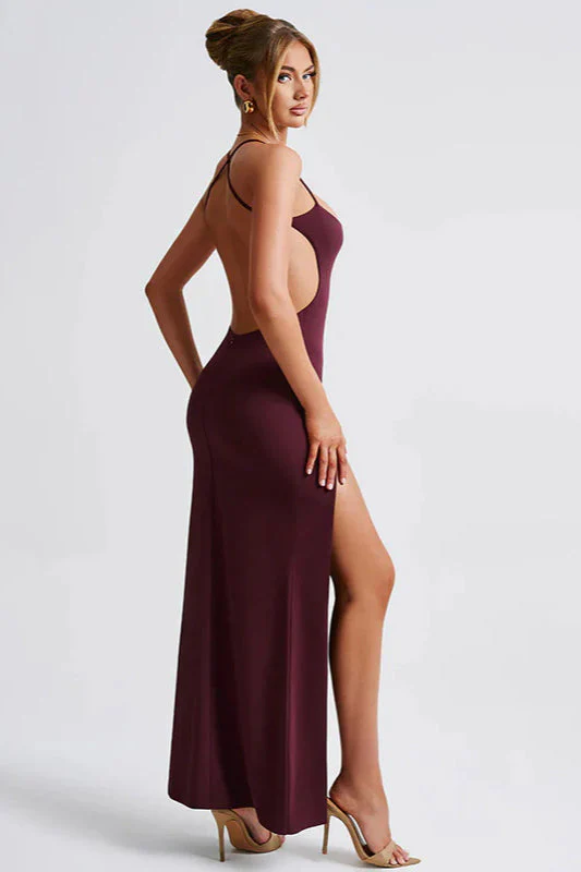 Summer Sexy Split Dress Slim Fit Spaghetti Strap Party Dress - Image 5