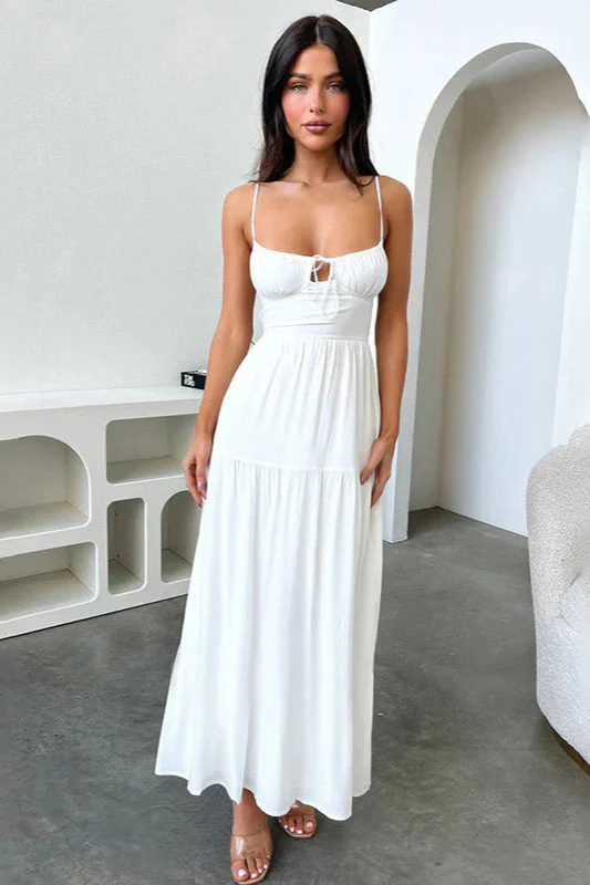 Backless Cami A-Line Dress with Waist Tie Party Dress - Image 10