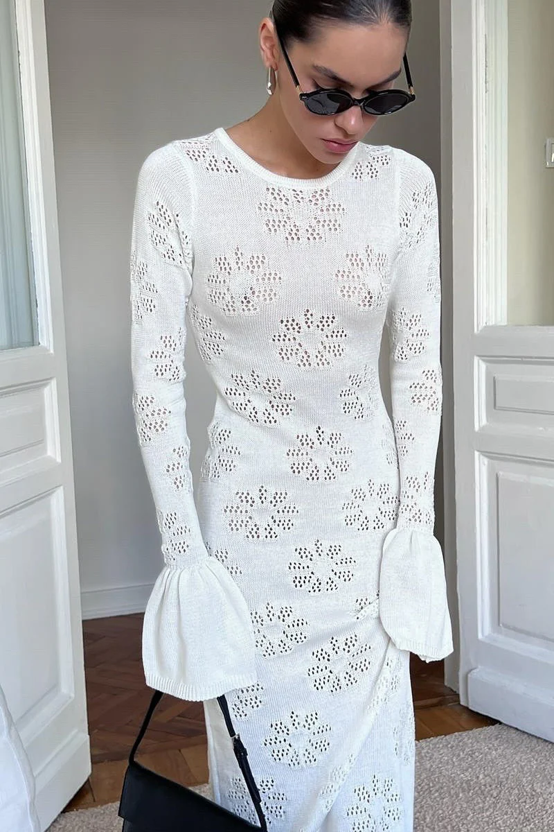 Ruffled Pullover Long Boho Dress - Image 2