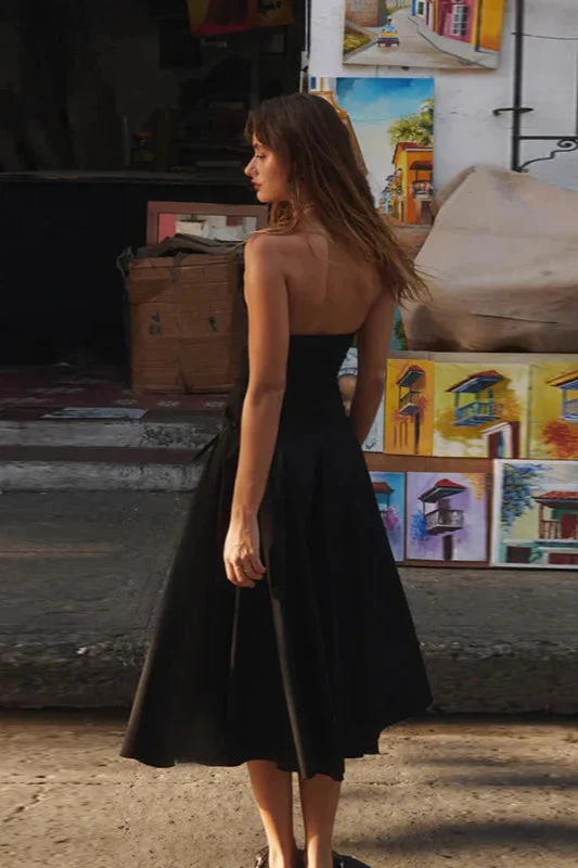 Autumn New Chic Bowknot Strapless Slim Fit Party Dress - Image 10