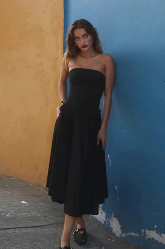 Autumn New Chic Bowknot Strapless Slim Fit Party Dress - Image 12