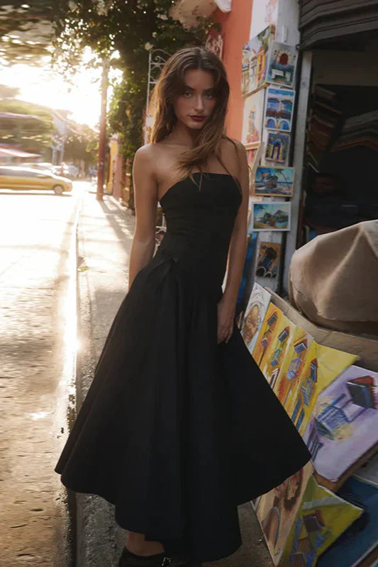 Autumn New Chic Bowknot Strapless Slim Fit Party Dress - Image 5