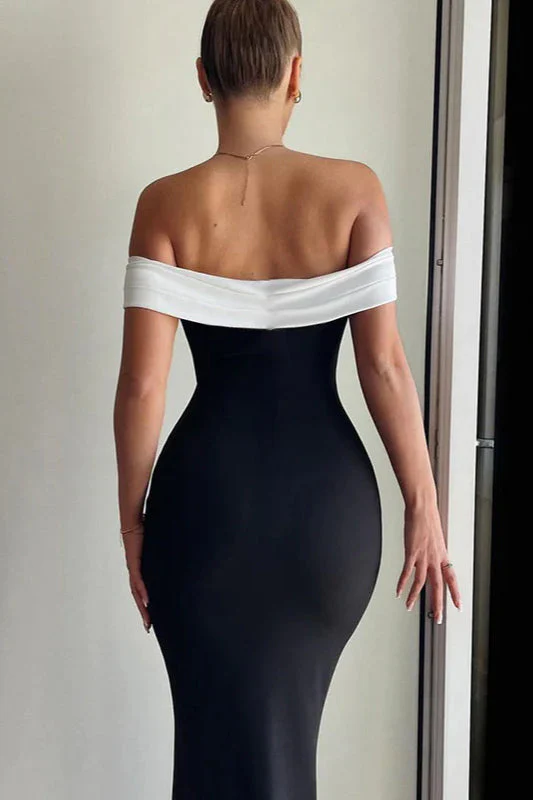 Off-shoulder Bodycon Long  Party Dress - Image 4