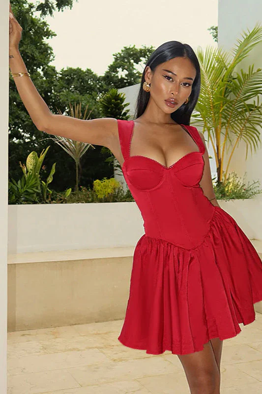 Floral Jacquard A-Line Backless Bow Party Dress - Image 6