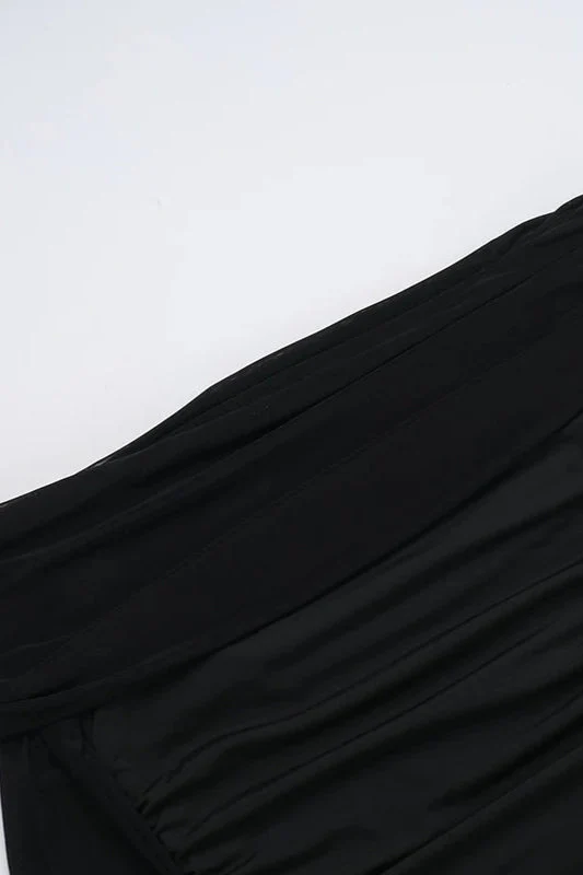 Fall New Slim-Fit Pleated Off-Shoulder  Party Dress - Image 5